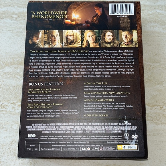 Game of Thrones Season 5 DVDs - Picture 2 of 3
